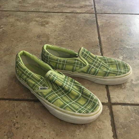 green plaid vans
